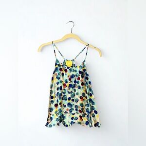 Anthropologie Maeve Multicolor Polka Dot Silk Camisole